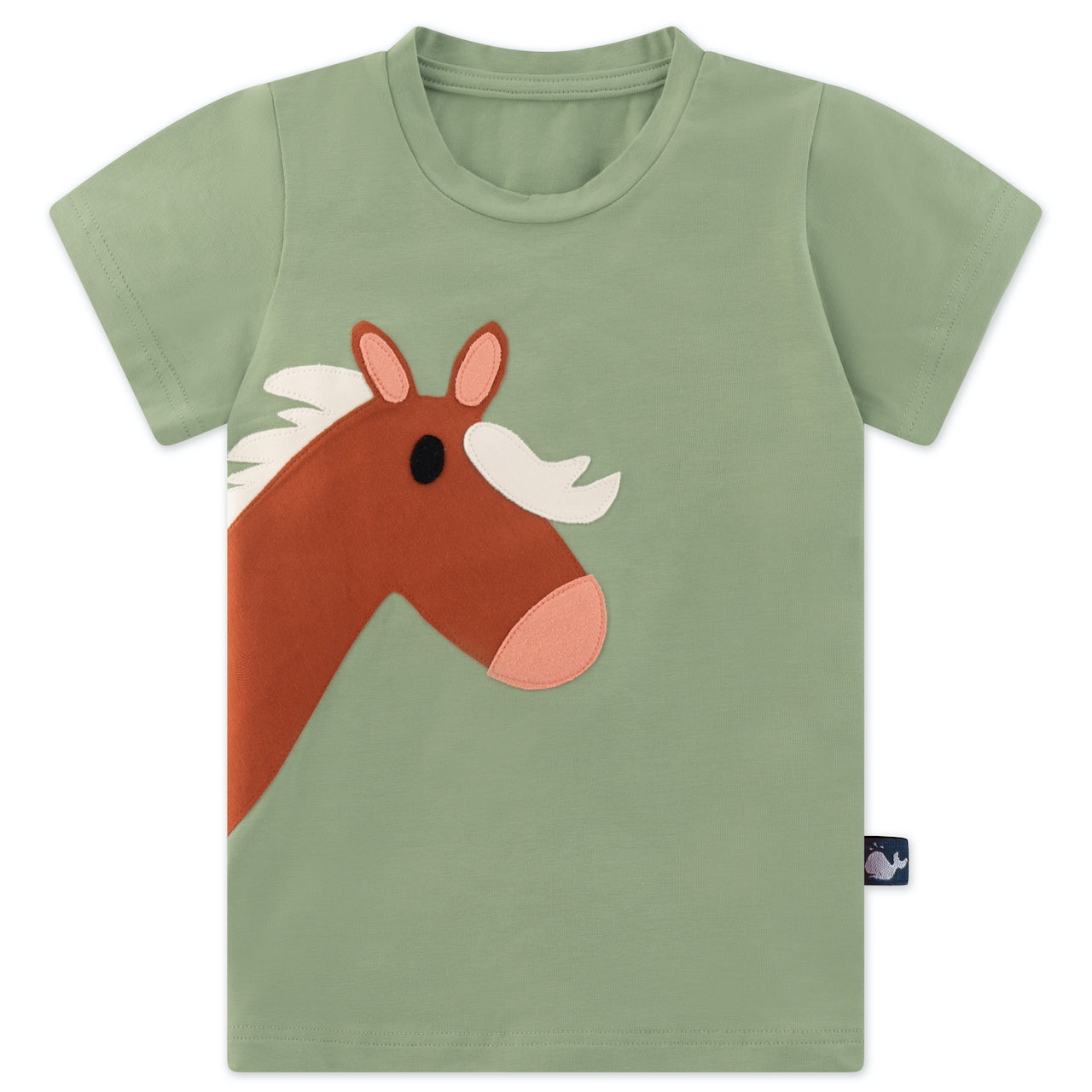 Kinder T Shirt für Mädchen aus Bio Baumwolle mit Pferd von internaht aus Dresden