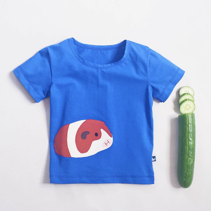 Kinder T-Shirt Meerschweinchen mit liebevoller Meerschweinchen-Applikation von internaht