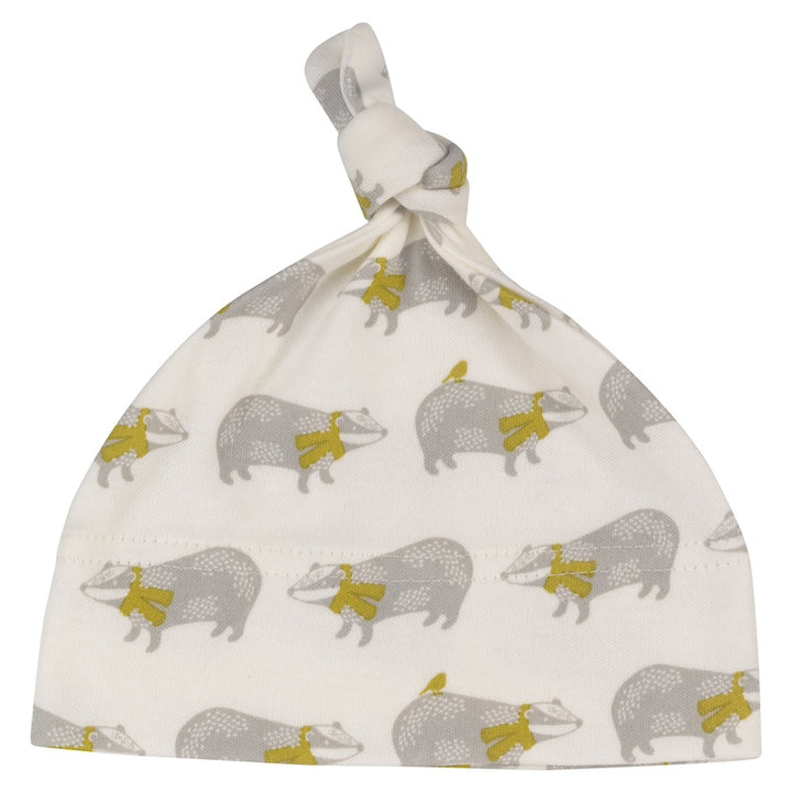 Knotenmütze Baby aus 100%  Bio Baumwolle von Pigeon Organics Badger