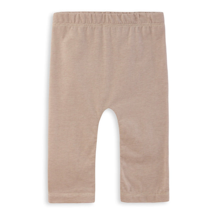 Leichte beige gestreifte Baby Hose für den Sommer aus Bio Baumwolle#color_beige