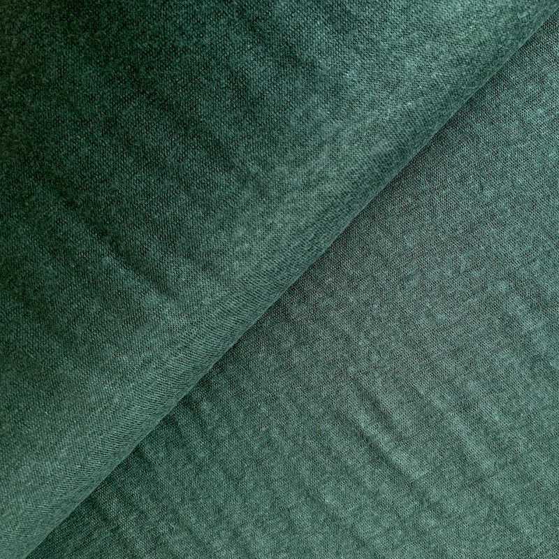 Leinen Jersey Strick aus 100% Leinen in Bottle Green