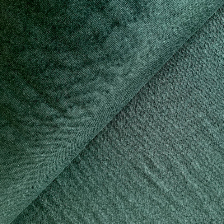 Leinen Jersey Strick aus 100% Leinen in Bottle Green