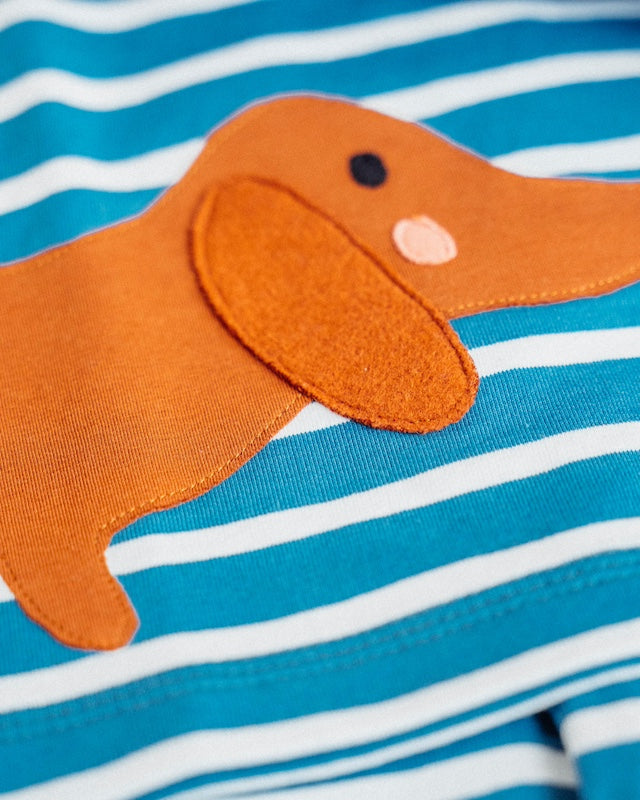 Nachhaltige Mode für Kinder mit liebevollen Tiermotiven - Mit viel Liebe gestaltet und von Hand appliziert, begeistern sie Kinder – und Eltern.