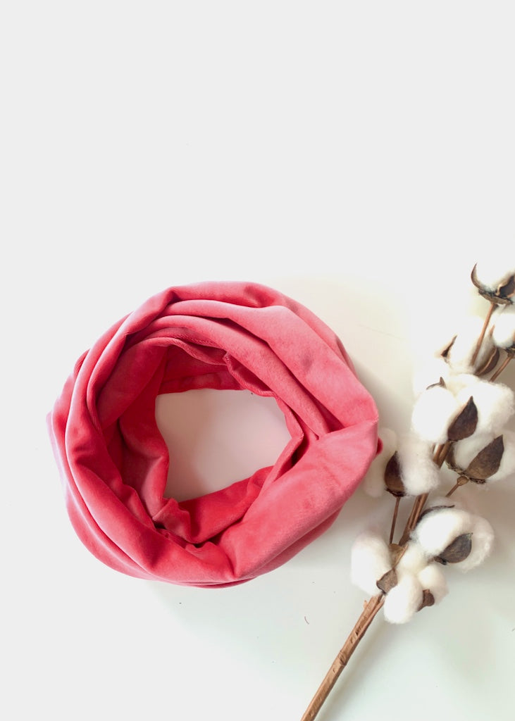 Nicki Loopsschal aus  100% Biobaumwolle in Flamingo, fair genäht von internaht in Dresden