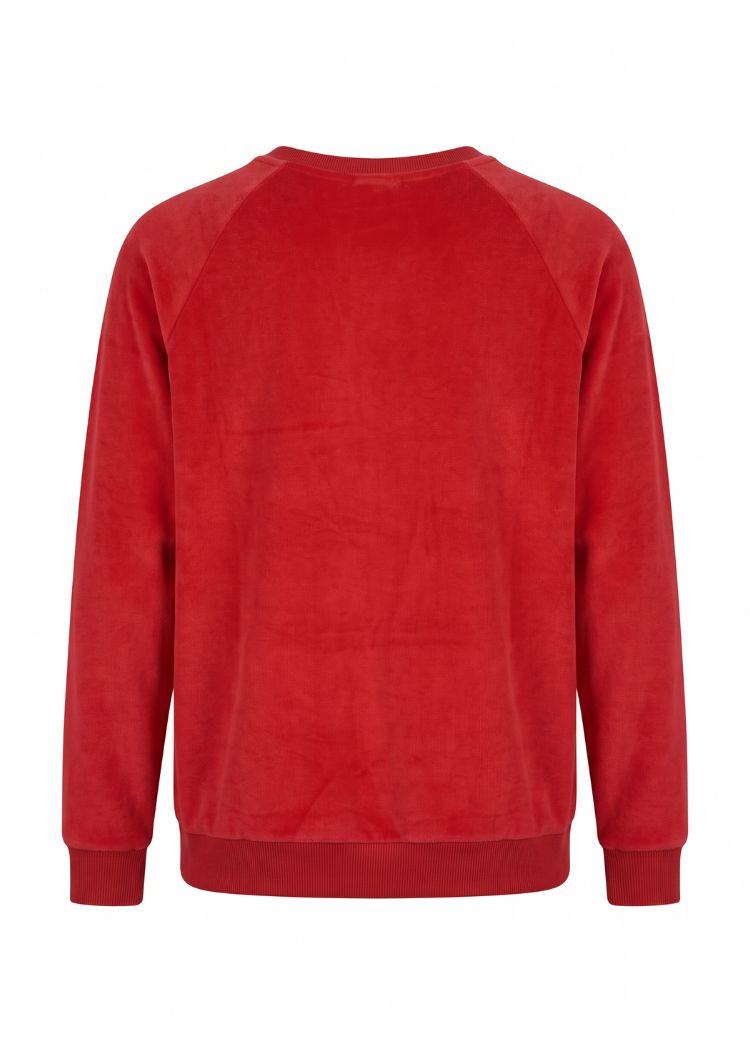Nicki Pullover für Damen aus 100% Bio-Baumwolle in Rot - reine weiche Bio Baumwolle für ein angenehmens, natürliches Tragegefühl