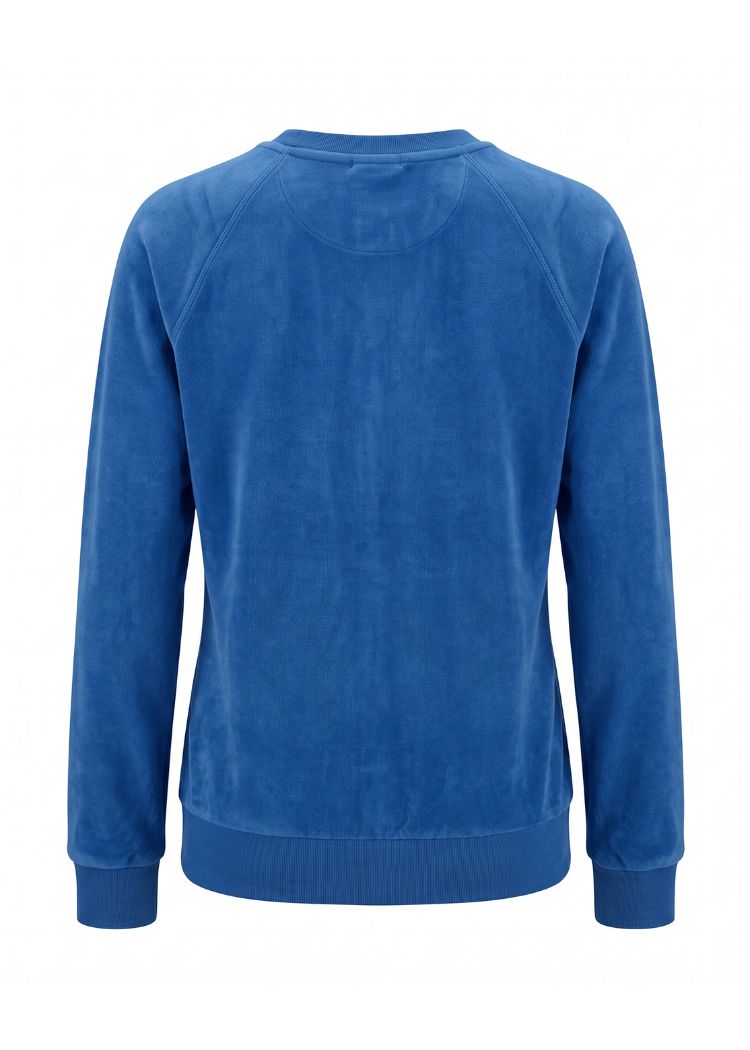 Nicki Pullover für Damen aus 100% Bio-Baumwolle in Royalblau - reine weiche Bio Baumwolle für ein angenehmens, natürliches Tragegefühl