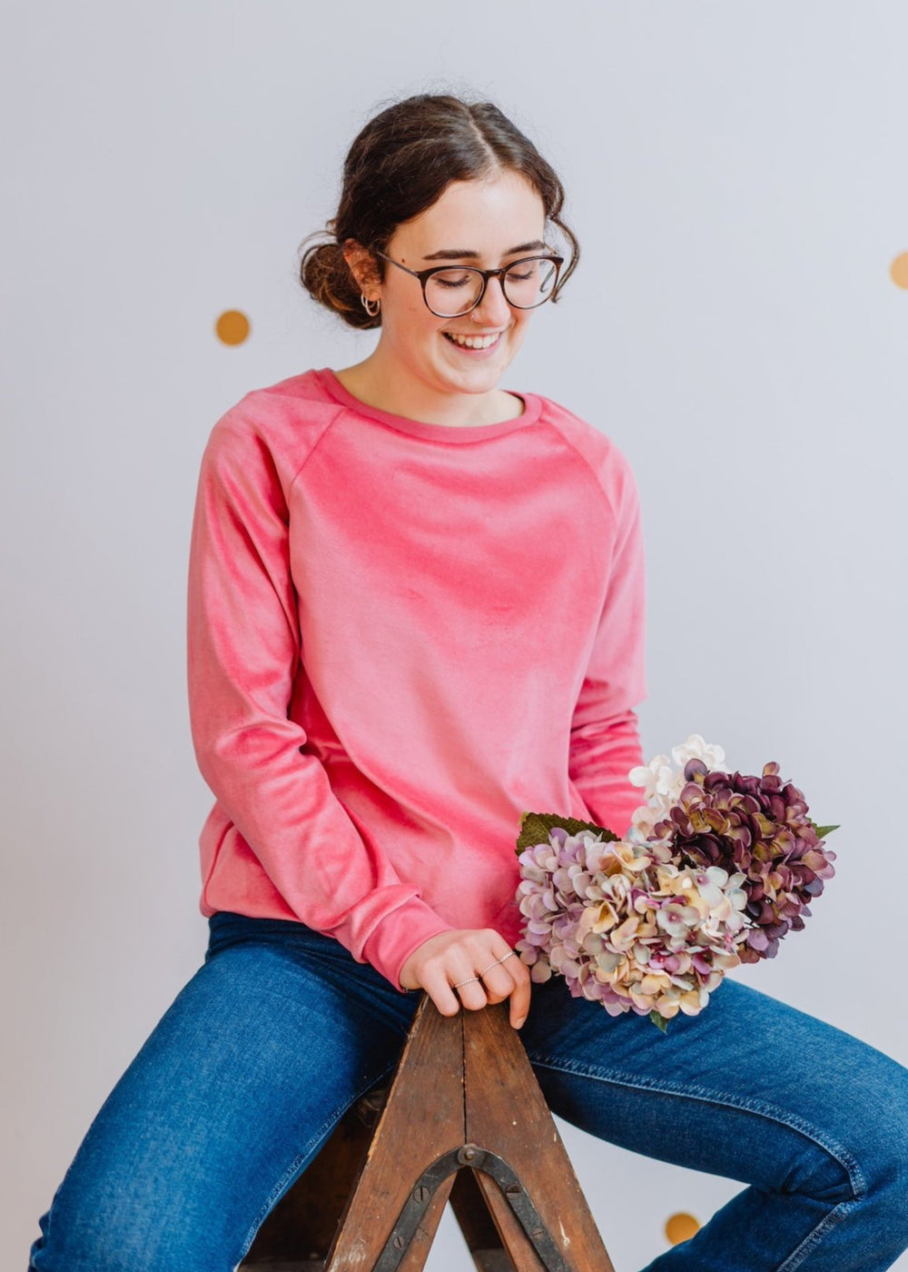 Nicki Pullover für Damen in Flamingo aus 100% Biobaumwolle von internaht