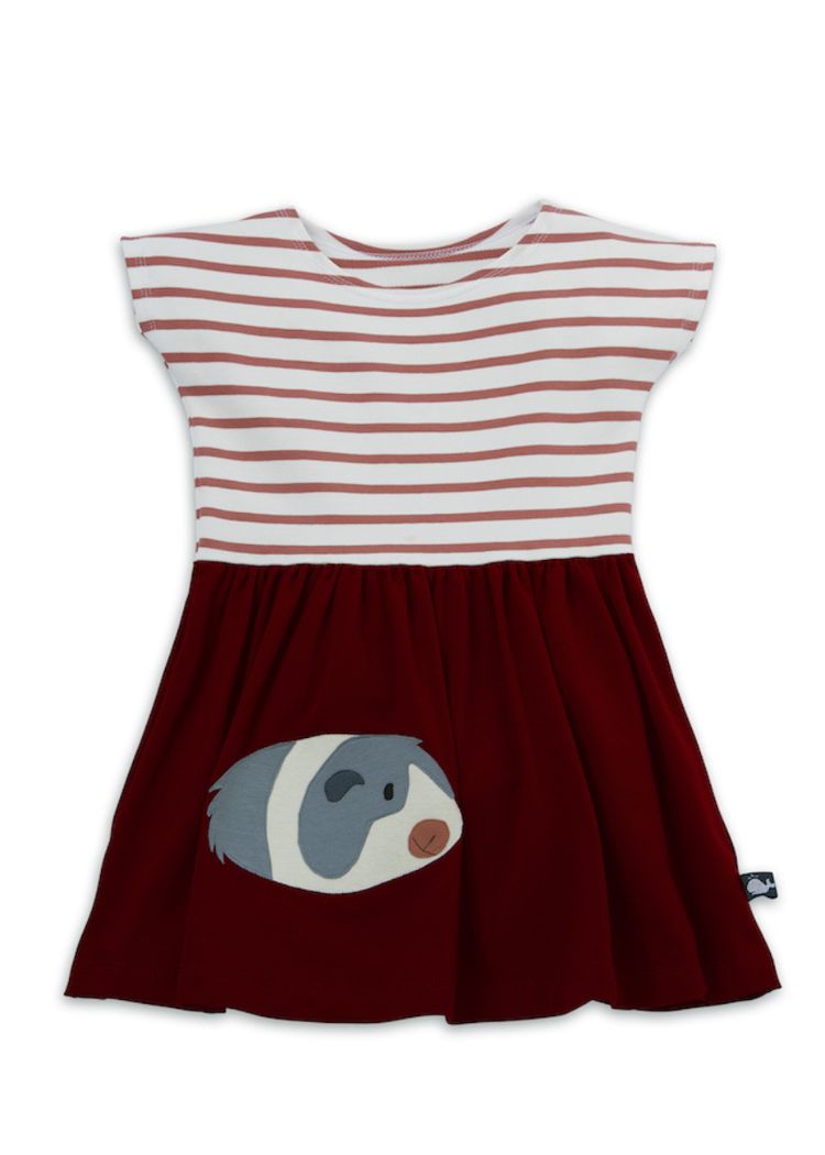 Sommerkleid für Mädchen aus Bio Baumwolle mit süßem Meerschweichen - fair genäht von internaht in Dresden