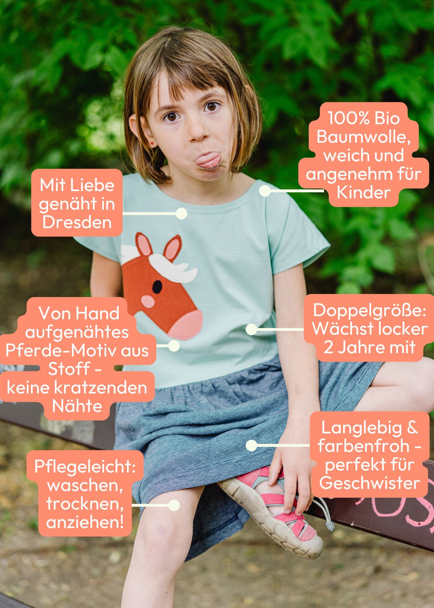 Schöne Mädchenkleidung mit Liebe genäht - Vorteile des Sommerkleides mit Pferd auf einen Blick