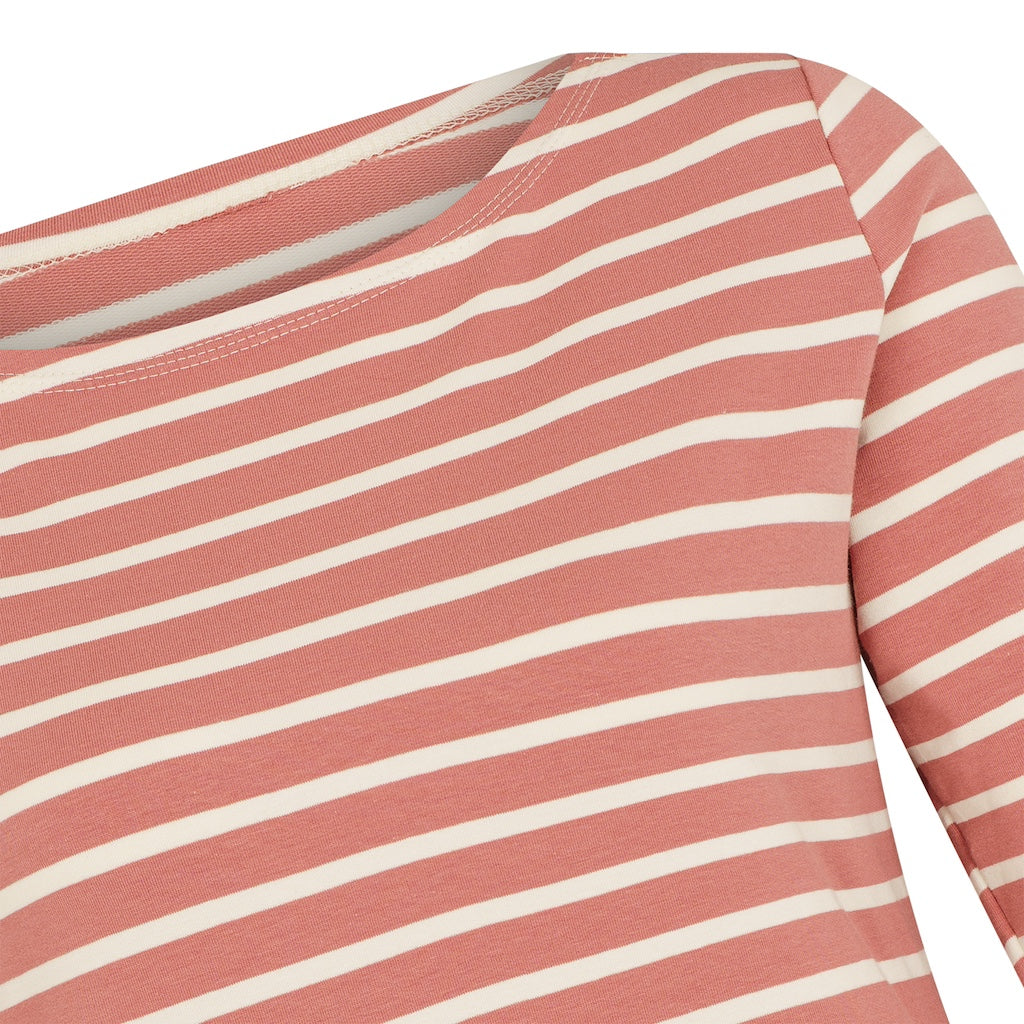 U-Boot-Ausschnitt und taillierter Schnitt – Damen Streifenshirt Langarm von internaht