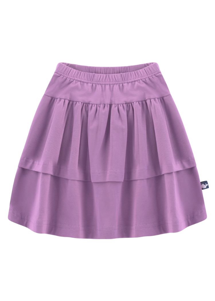 Stufenrock Mädchen nachhaltig & weich in Lila aus 100% Bio Baumwolle - genäht von internaht - Kinderkleidung made in Germany