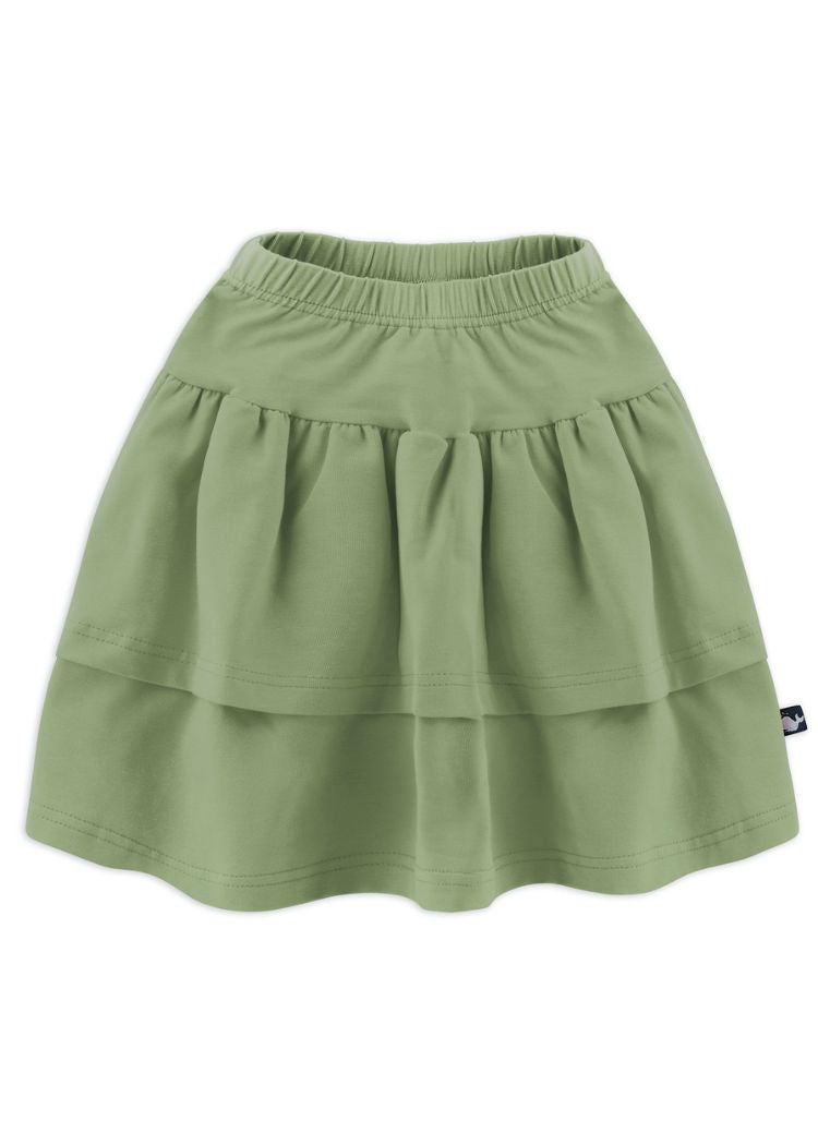 Stufenrock Mädchen nachhaltig & weich in Grün aus 100% Bio Baumwolle - genäht von internaht - Kinderkleidung made in Germany