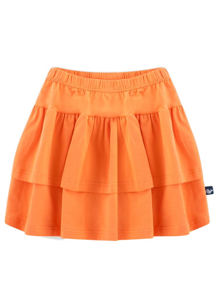 Stufenrock Mädchen nachhaltig & weich in Orange aus 100% Bio Baumwolle - genäht von internaht - Kinderkleidung made in Germany