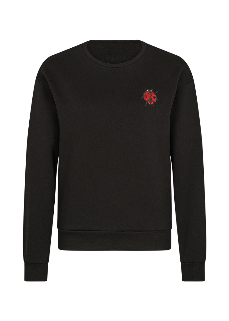 Sweatshirt aus 100% Biobaumwolle mit kleiner Stickerei "Marienkäfer" von internaht
