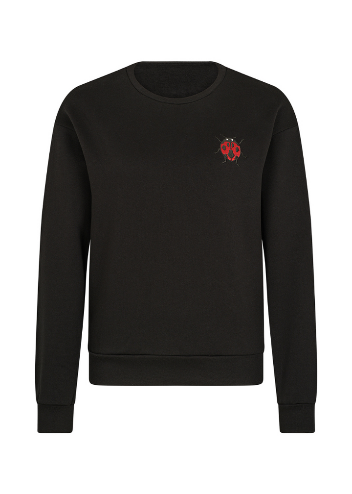 Sweatshirt aus 100% Biobaumwolle mit kleiner Stickerei "Marienkäfer" von internaht