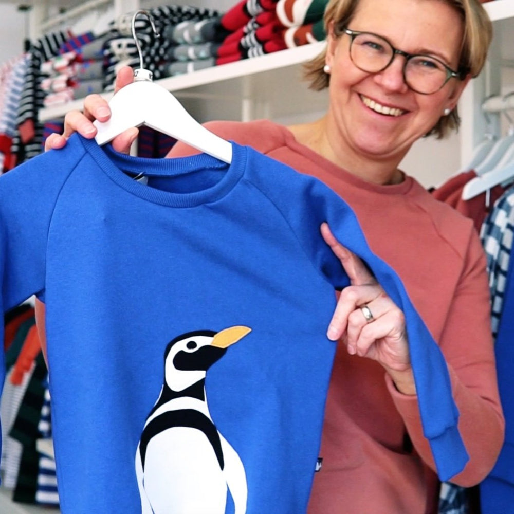 Pinguin Sweatshirt für Kinder aus 100% Bio Baumwolle von internaht