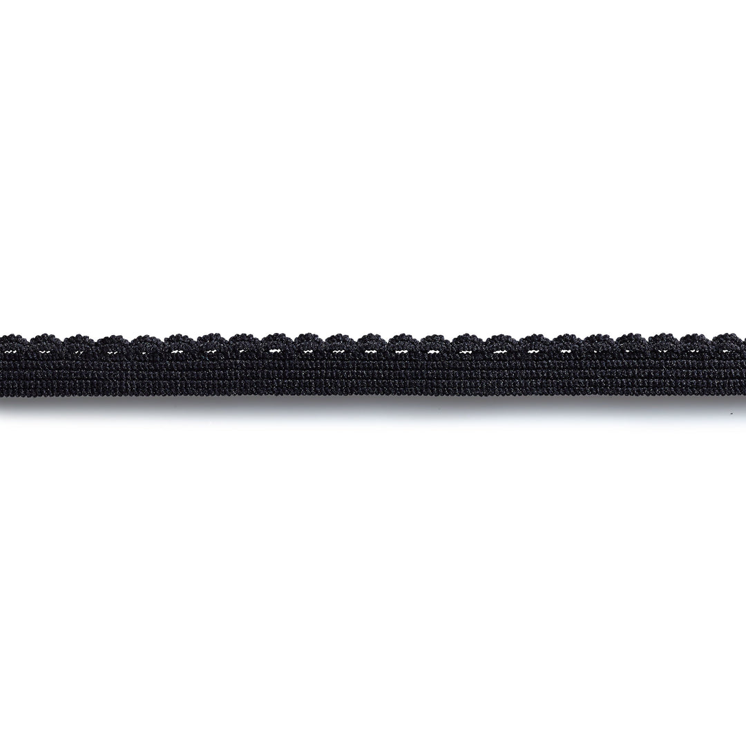 Gummiband Elastik - Abschlußspitze in schwarz - 10mm Breite und 2m Länge jetzt online kaufen