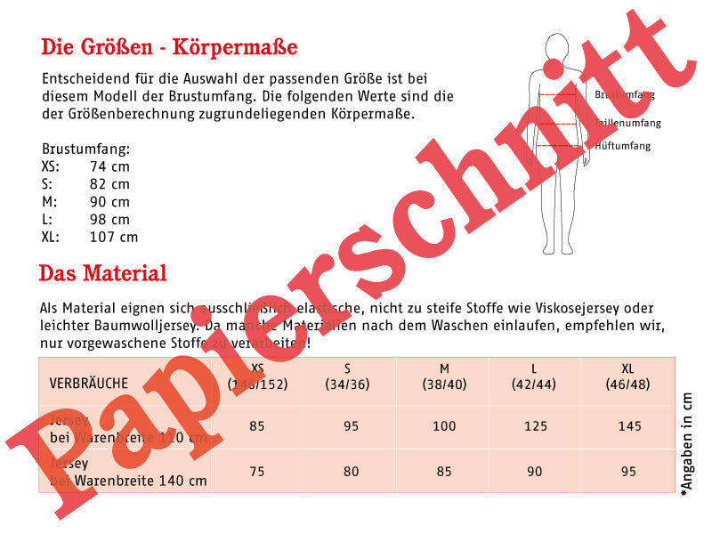 Schnittmuster Damen - Shirt Frau Josy von Schnittreif kaufen