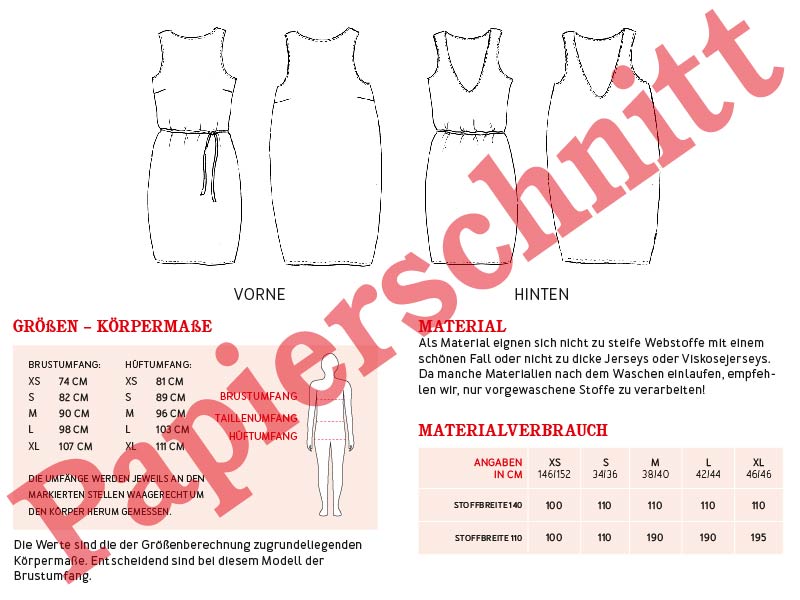 Schnittmuster Damen - Kleid FrauSelma von Schnittreif kaufen