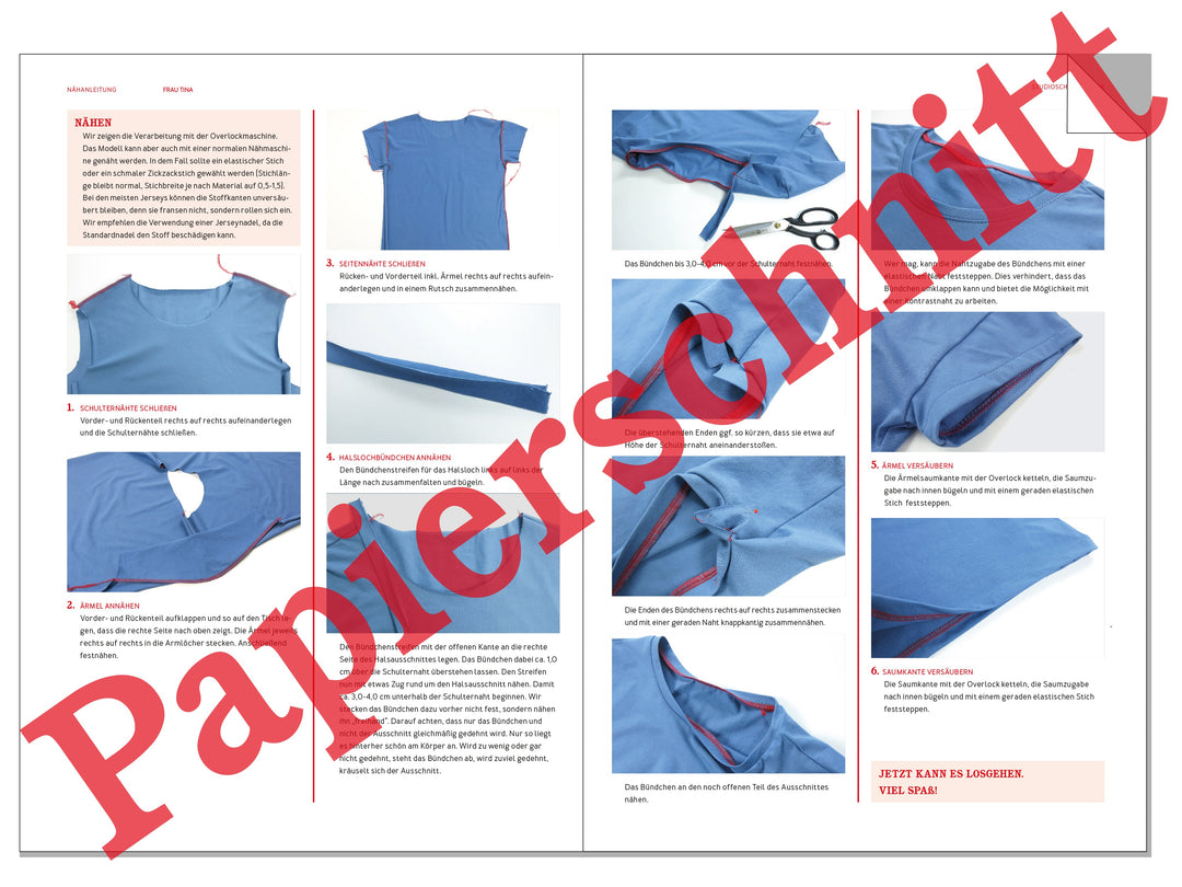 Papier Schnittmuster Damen - Shirt Frau Tina von Schnittreif kaufen