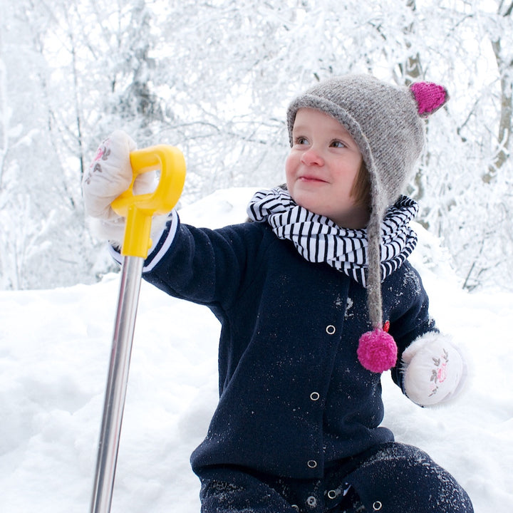 Baby Winteroverall blau aus Schurwolle (kbT) mit Baumwollfutter perfekt für den Schnee