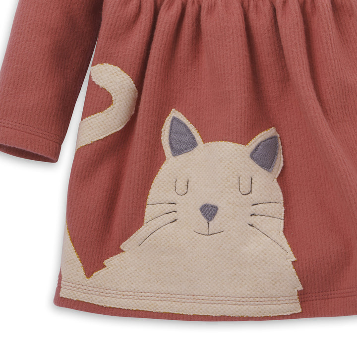 Baby Sweatkleid Katze aus 100% Bio Baumwolle von internaht