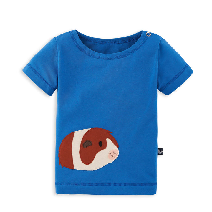 Baby T-Shirt mit Applikation Meerschweinchen aus Bio Baumwolle von internaht