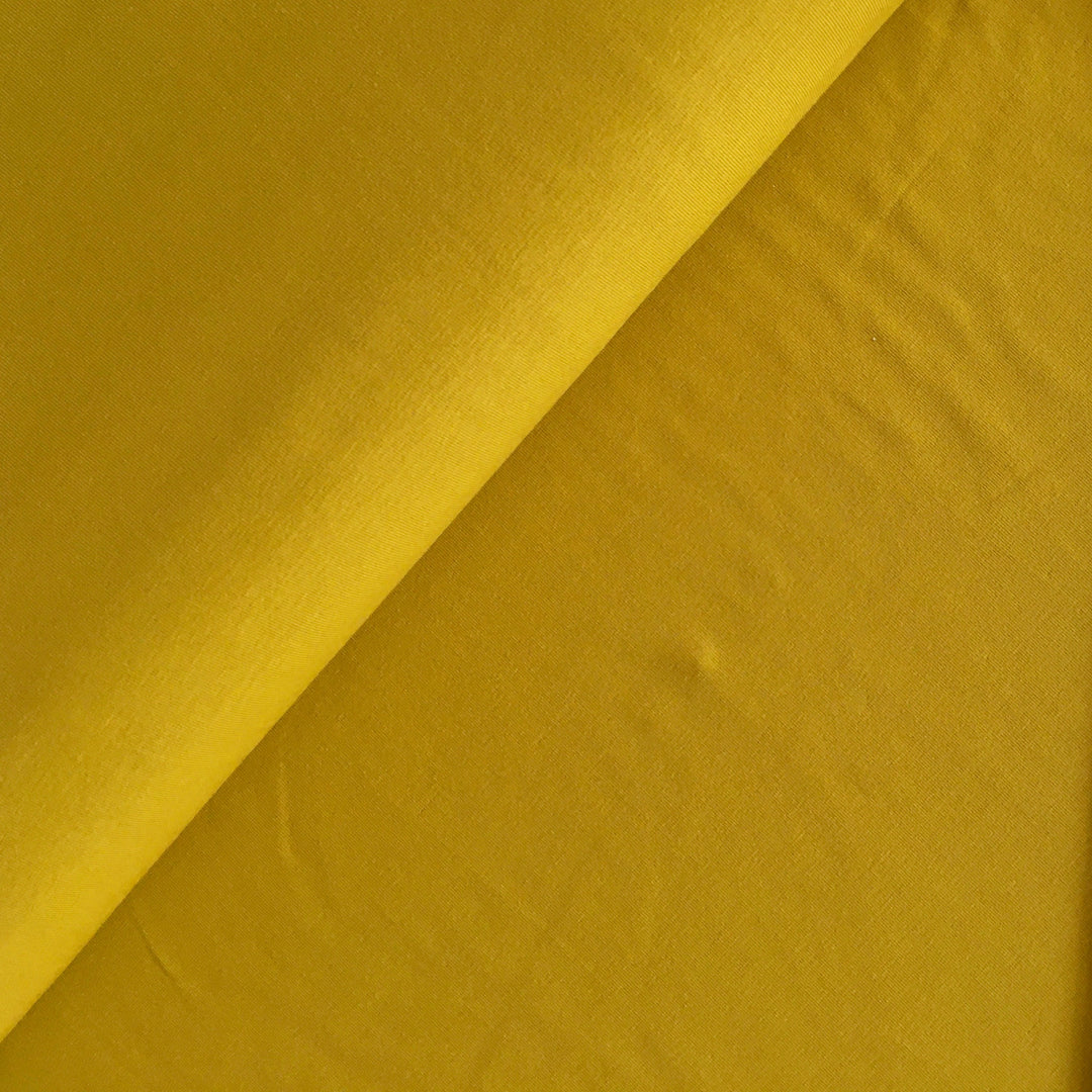 Bio Stretch Jersey in Golden Yellow aus 95% Biobaumwolle und 5% Elasthan von Lebenskleidung