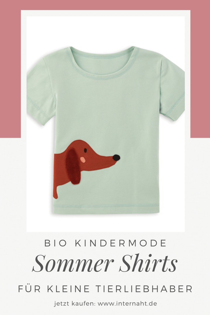 Sommer Shirts für kleine Tierliebhaber -  T-Shirt mit Dackel aus Bio Jersey von internaht