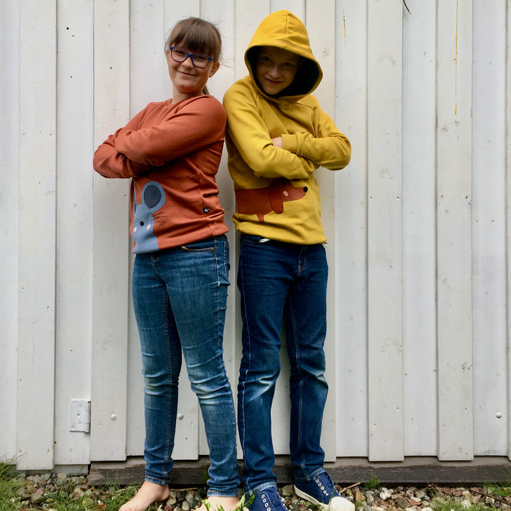 Dackel Kapuzenpullover und Mäuse Sweater für Kinder von internaht