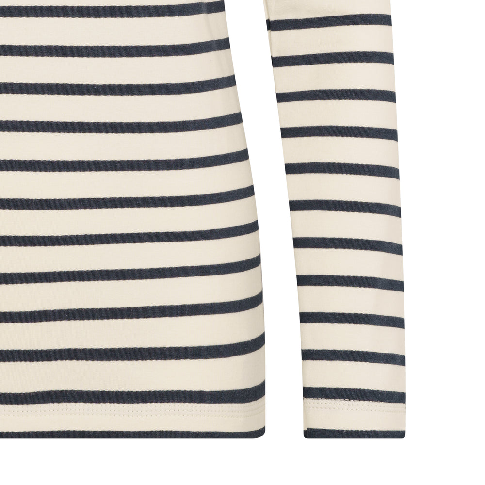 Weiß-blau gestreiftes Shirt für Damen aus Bio Baumwolle von internaht