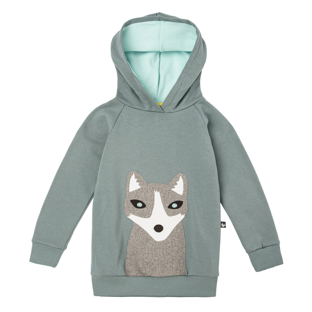 Kinder Hoodie Polarfuchs aus 100% Biobaumwolle von internaht