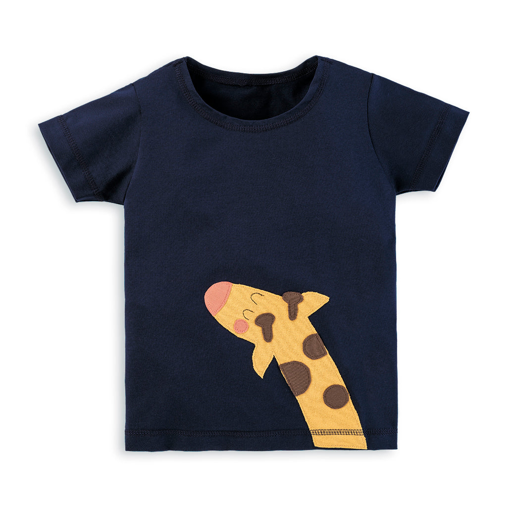 Kinder T Shirt aus Bio Baumwolle mit Giraffe für Jungen und Mädchen  von internaht aus Dresden