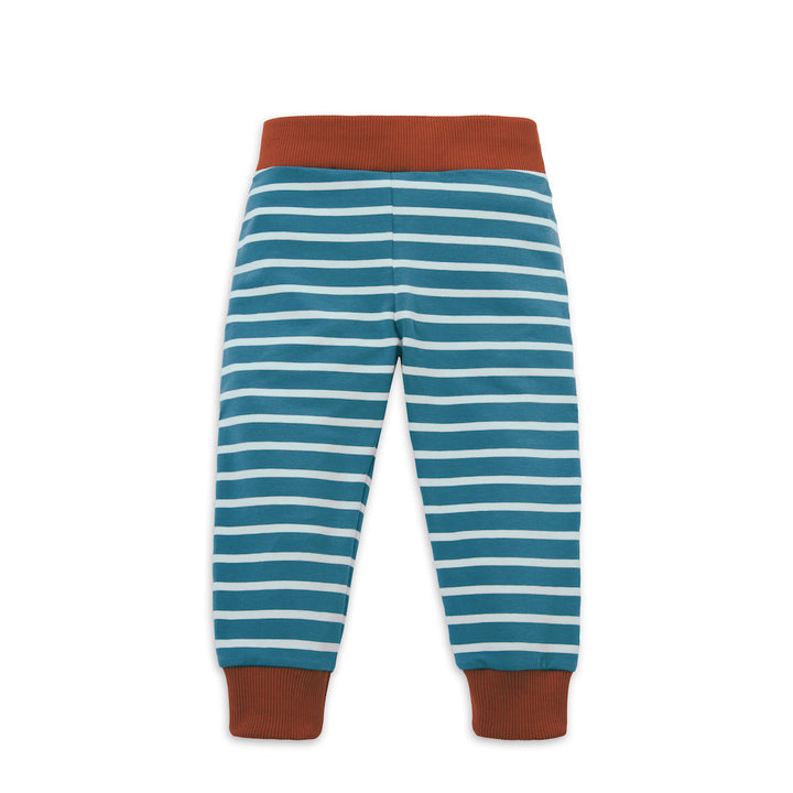 Hose zum Pyjama für Kinder mit frecher Dackel-Applikation aus Biobaumwolle von internaht