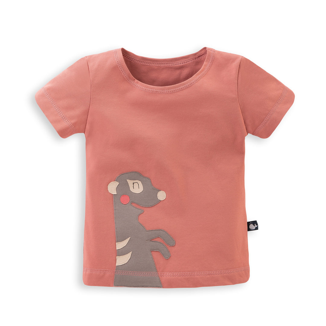 Kinder T-Shirt mit Applikation Erdmännchen aus Bio Jersey von internaht