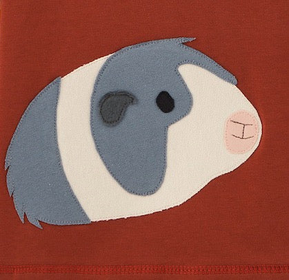 Meehrschweinchen-Applikation für Meerschweinchen-Shirt für Kinder Henna aus 100% Bio Baumwolle von internaht