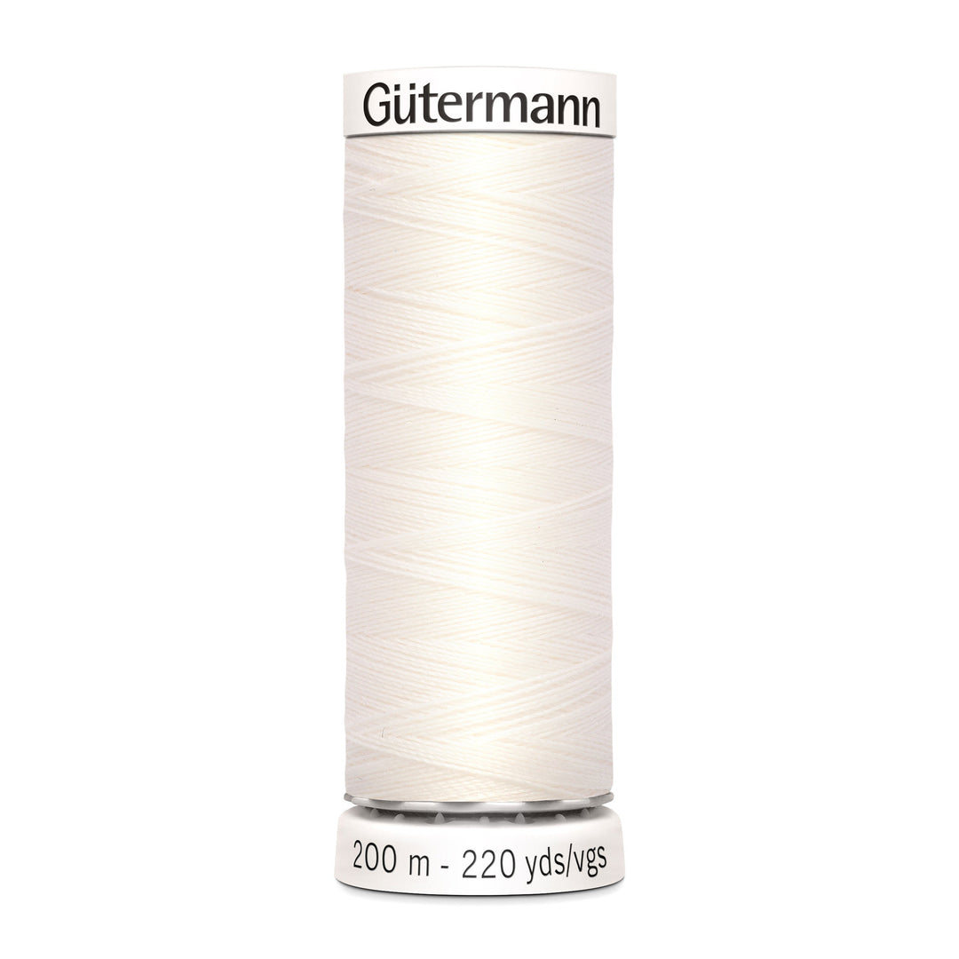 Nähgarn Gütermann Weiß  - Creme - Allesnäher Polyester-Nähgarn auf 200m Spule online kaufen