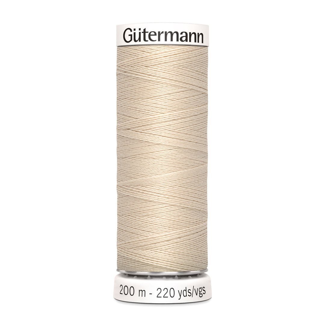 Nähgarn Gütermann - Beige - Creme - Allesnäher Polyester-Nähgarn auf 200m Spule online kaufen