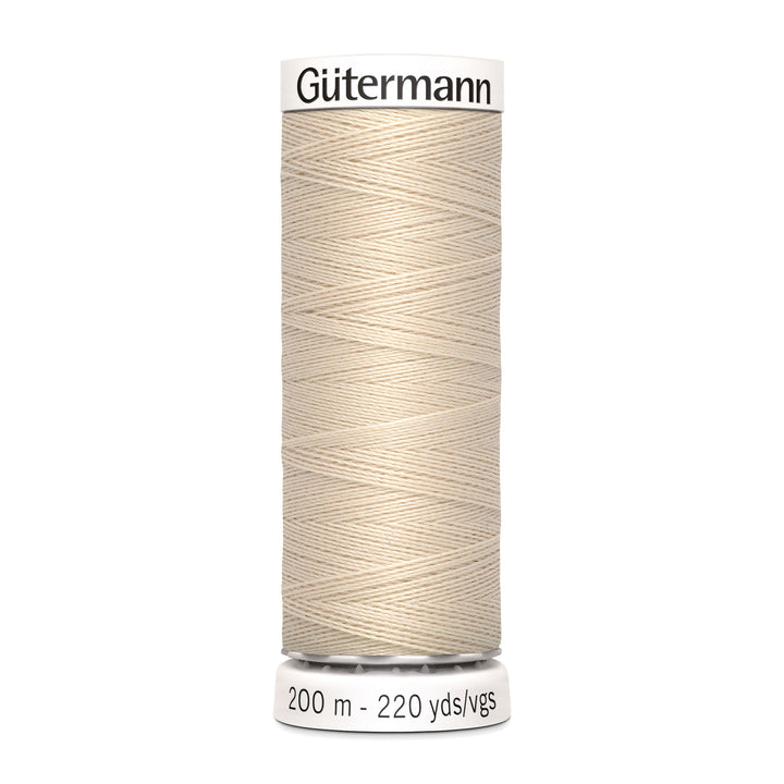 Nähgarn Gütermann - Beige - Creme - Allesnäher Polyester-Nähgarn auf 200m Spule online kaufen