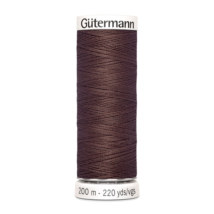 Nähgarn Gütermann - Braun - Walnuss -  Allesnäher Polyester-Nähgarn auf 200m Spule online kaufen