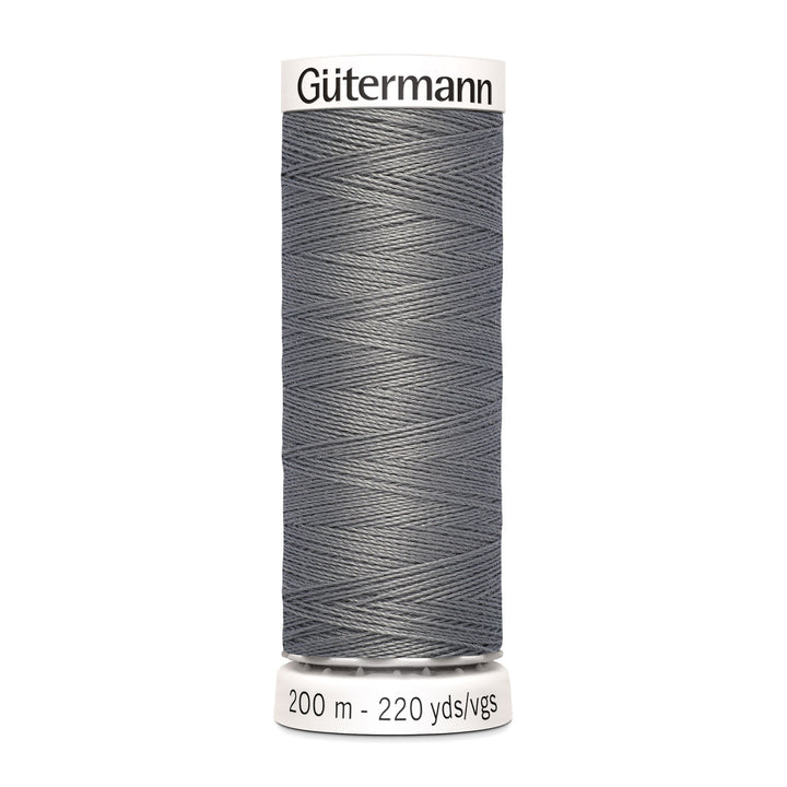 Nähgarn Gütermann - Grau - Stahlgrau - Allesnäher Polyester-Nähgarn auf 200m Spule online kaufen
