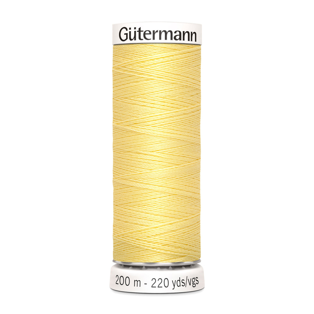 Nähgarn Gütermann - Gelb - Blassgelb - Allesnäher Polyester-Nähgarn auf 200m Spule online kaufen