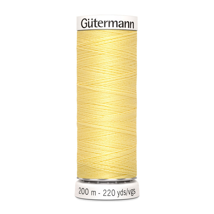 Nähgarn Gütermann - Gelb - Blassgelb - Allesnäher Polyester-Nähgarn auf 200m Spule online kaufen