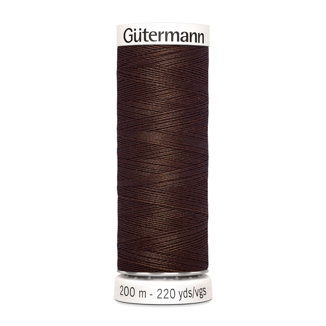 Nähgarn Gütermann - Braun - Schoko - Allesnäher Polyester-Nähgarn auf 200m Spule online kaufen
