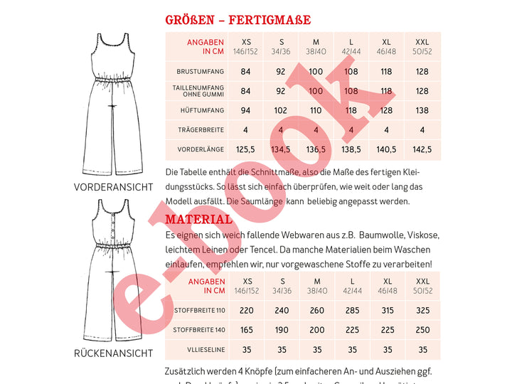 Schnittmuster Damen - Jumpsuit Frau Leyla von Schnittreif kaufen