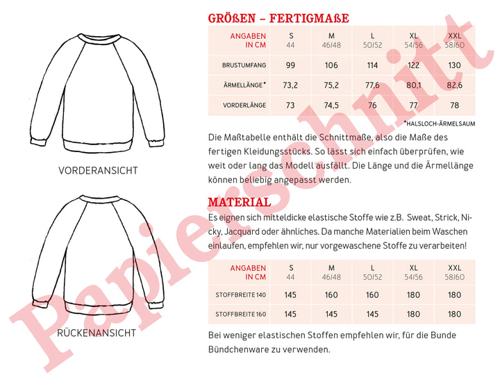 Schnittmuster für Herren - Sweater Herr Sven von Schnittreif kaufen