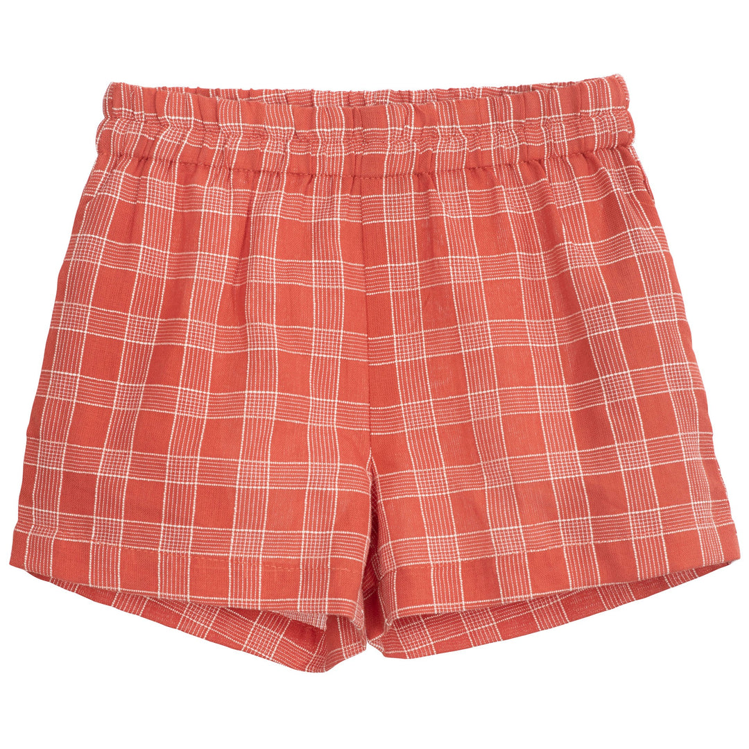 Sommer Shorts Berry Checks für Kinder aus 100% Biobaumwolle von Serendipity