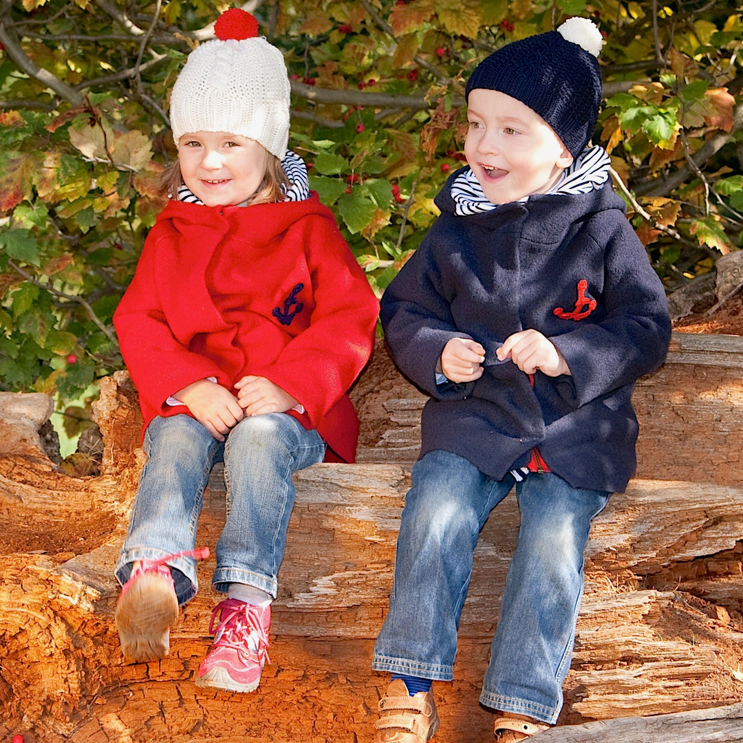 Warme Walkjacken für Kinder aus Schurwolle Größe 92 bis 134 von internaht